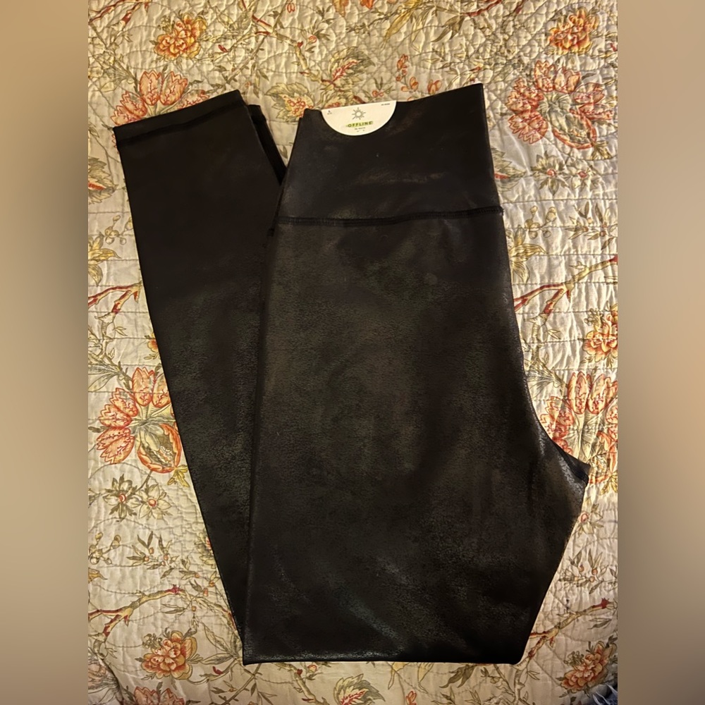 Aerie shiny leggings